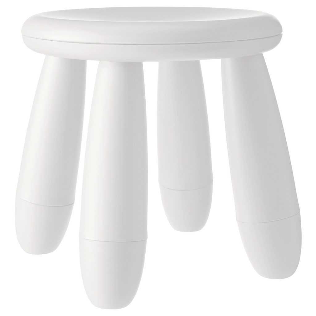 Taburete infantil blanco