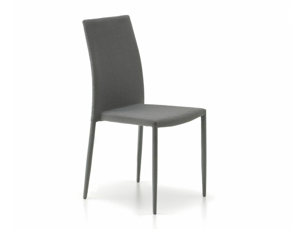 Silla tapizada gris