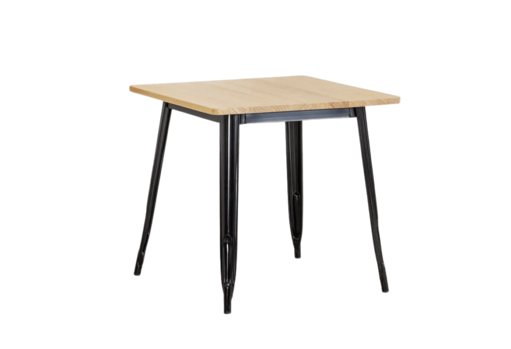 Mesa acero y madera