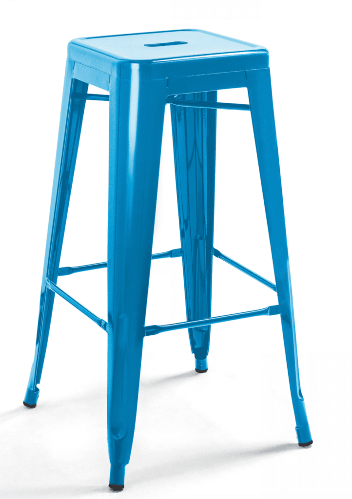 Taburete Metálico Azul