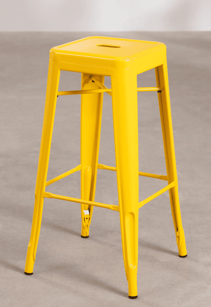 Taburete Metálico Amarillo