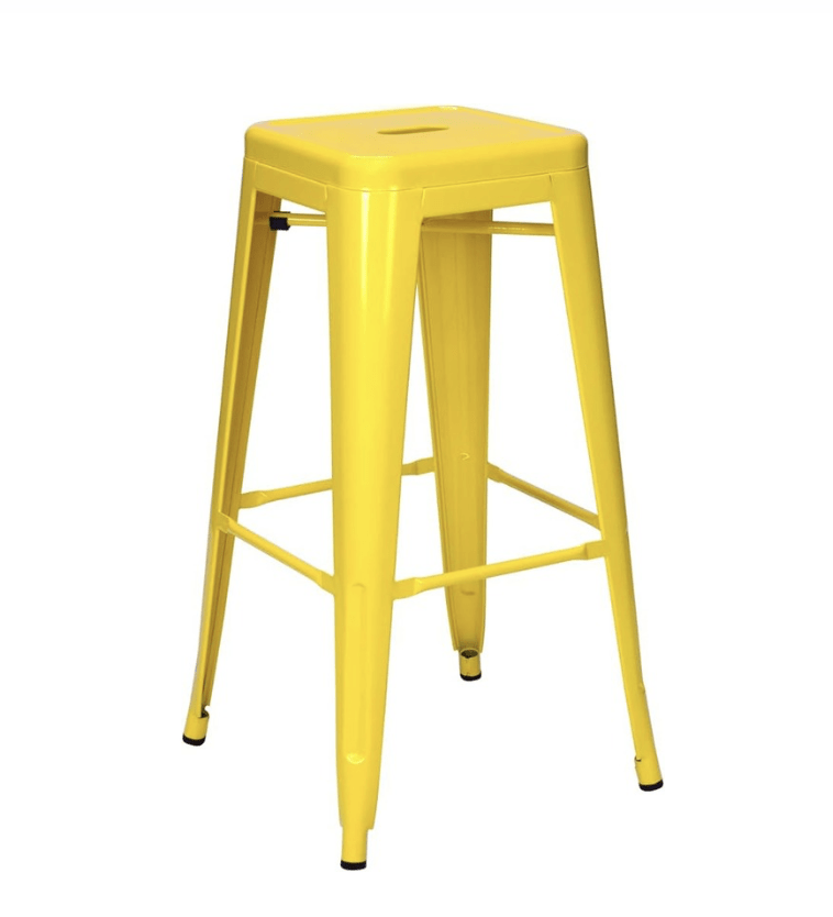 Taburete Metálico Amarillo