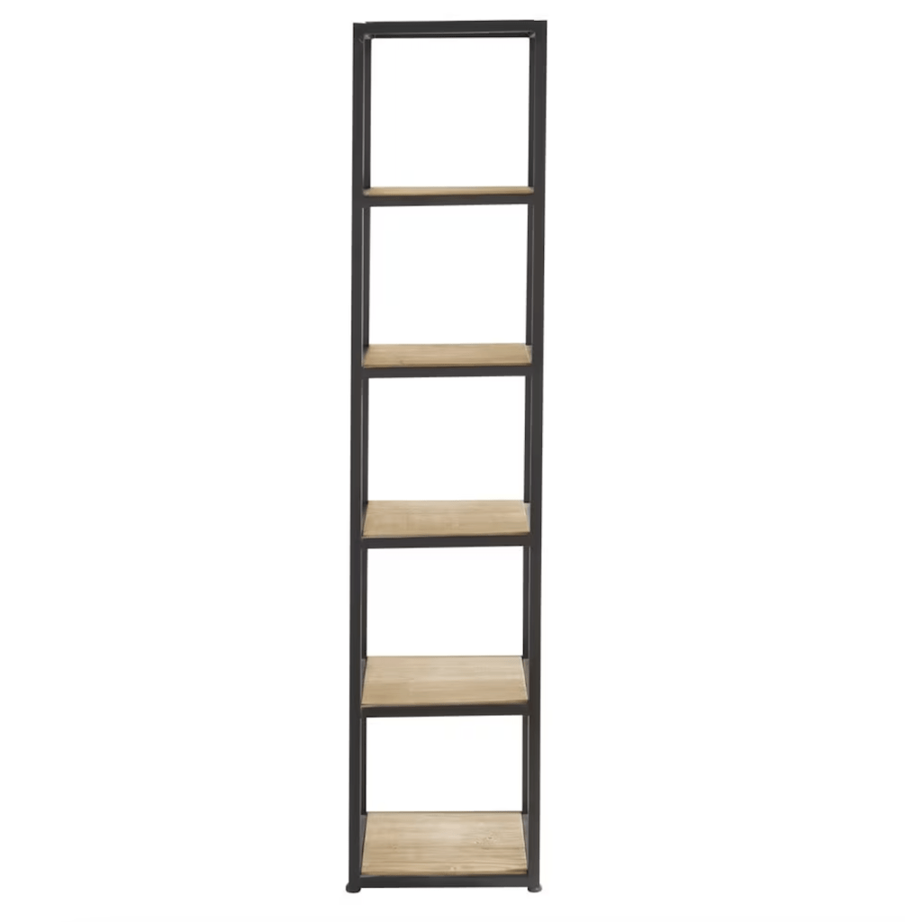 Estantería madera y acero